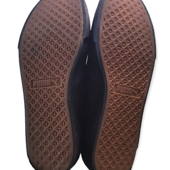 Black puma slip on sneakers with gold puma detail - Picture 4 of 4